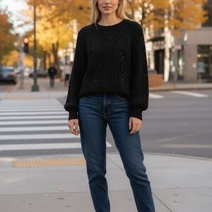 Ralph Lauren Black Cable Knit